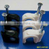 Round Nail Cable Holder Clips Grey