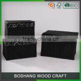 Custom Cottom Fabric Lining Antique Laundry Basket thumbnail-6