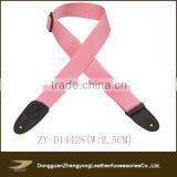 Pink Sweet Nylon Guitar Strap, Leather Guitar Strap for Rock Guitar