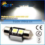 Canbus Error Free White 31mm 5050smd 2 Led Festoon Light Long Life Span 50000hours