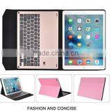 Fashion Style 2-in-1 Aluminum Metal Bluetooth Keyboard+Leather Case For Apple IPad Pro 12.9"