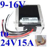 dc Voltage Regulator 9-16V 11V 12V 14V 15V Step up to 24V 15A 360W Boost Power Converter Power Supply Module Waterproof for Led