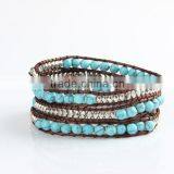 Pure Natural Turquoise Bracelets Lady National Wind String Multilayer Collocation is Pure Manual thumbnail-2