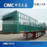 China CIMC Manufacturer Stake Fence Body 3 Axle Cargo Truck Trailer thumbnail-4