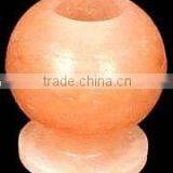 Handmade Crystal Wine Glass Himalayan Rock Salt Candle Holder