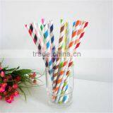 Paper Striped Beverage Straws for Party Decoration