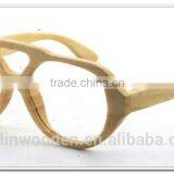 Polarized Brown Lens Flat Top Rose Wood Sunglasses With Engraved Logo thumbnail-4