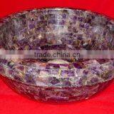 Natural Gemstone Amethyst Sink Bowl , Amethyst Stone Wash Basin