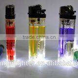 Hot Sell Plastic Silver Cap Flint Lighter With LED thumbnail-4