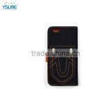 2015 New Design Unique Grid Pattern Denim Leather Case For Pantech Sky VEGA SECRET UP IM-A900L With Special Stand Back up thumbnail-3