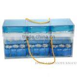 3pc Glass Jar Set,PVC Box thumbnail-1