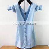 BGA15019 Cashmere Short Blouse With Buttons Knitted Cardigan Sweater