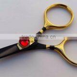 Fly Tying Razor Scissors 4" Gem Stone Knob Black & Gold Coating/Razor Scissors thumbnail-1