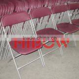 Dark Red Folding Plastic Resin Chairs thumbnail-1