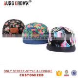 digital floral brim custom print snapback caps