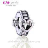 Affection Bead High Quality 925 Silver Charm New Fashion Bead Vintage Pendant Fit European Brand Style Bracelet Silver Bead T035 thumbnail-1