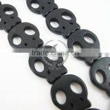 1 String 15inch 19x21mm Vintage Black Dyeing Turquoise Skull Faces Halloween Large Unique Beads 3010012 thumbnail-2