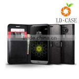 For LG G5 Luxury Genuine Leather Wallet Stand Flip Cell Phone Case Back Cover thumbnail-2