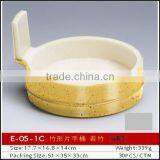 Yellow Handle plastic bamboo dinnerware