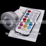 4W/9W GU10/MR16/B22/E27 LED RGB Light Bulb + Remote Control 2 Million Colors