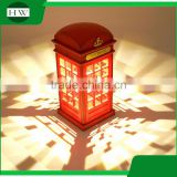 plastic antique telephone booth eye protection battery operated usb rechargeable led study reading desk table touch night light