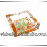 Glass Ashtray With Decal on Bottom ,high Quality Glass Ashtray,Promotion Colord Glass Ashtray thumbnail-1