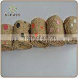 Hot Sale Color Dot Jute Ribbon/natural Jute Ribbon/The Jute Ribbon of Environmental Protection thumbnail-1