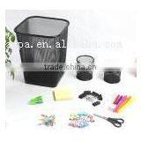 Factory Wholesale Fancy Metal Mesh Office Desk Stationery Set thumbnail-2