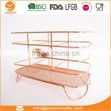 WI2905 Square Rose Gold Metal Wire Utensils Holder thumbnail-4