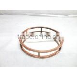 stainless steel copper plated glass funky tray