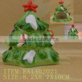 Hot Sale Christmas Tree Shape Ceramic Candle Holder for Christmas Decoration thumbnail-1