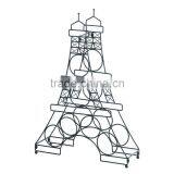 Hot Selling Black Iron Metal 6 Bottles Decor Eiffel Tower Wine Rack thumbnail-3