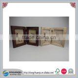 Fire Color Wood Double Picture Frame and Table Wooden Picture Frame thumbnail-2