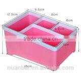 Plastic Cosmetic Organizer Pink Display Case Box Office Desk Dividers Storage Box thumbnail-3