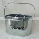 galvanized beer carrier tin ice bucket