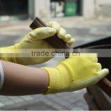 NMSAFETY 13g Yellow Nylon Liner PU Wroking Gloves /Industrial Gloves Good Grip in Dry Enviroment thumbnail-1