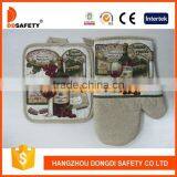 Oven Gloves 100% Cotton Printed Gloves Pot Holder Kitchen Hallowmas Glove thumbnail-1