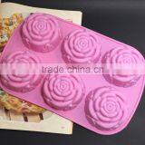 10110 6pcs Roses Shaped Silicone Chocolate Mould and Mold thumbnail-6