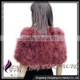 CX-B-87A Good Quality Ladies Custom Turkey Feather Shawl For Wedding Dress thumbnail-2