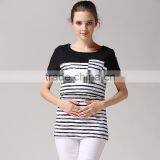 Bottoming Maternity Clothing Wild Breastfeeding Clothes Loose and Comfortable Nursing T-shirts thumbnail-4