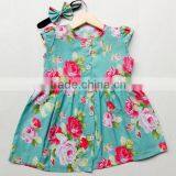 Simple Cotton Frocks Designs Baby Girl Floral Patterns Vintage Dress Little Girls Casual Dresses thumbnail-2