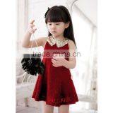 Kids Girls Sleeveless Sequins Collar Lace Vest Princess Sundress SV000883# thumbnail-2