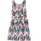 High Quality Summer Flower Printed Mother Daughter Matching Dress thumbnail-4