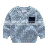 S33470W New Boy Sweaters Cotton Top Warm Knitted V-neck Sweater thumbnail-4