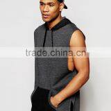 Longline Sleeveless Hoodie With Drop Armhole thumbnail-2
