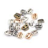 4 Colors Small Oval Metal Alloy Stoppers Toggle Cord Locks Drawstring Lock Two Holes for 3mm Bungee Cord STP-018 thumbnail-3
