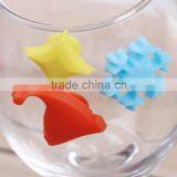 Party Supplier Multicolor Silicone Wine Glass Charms Party Barware Wine Glass Markers thumbnail-2