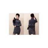 Fine Knit Autumn Womens Cashmere Sweaters in Turtleneck With Buttons On Shoulder thumbnail-1