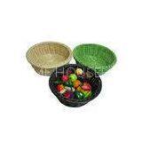 Green Rattan Bread Basket Round Shape For Food , Colored Baskets thumbnail-1