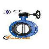 ANSI / AWWA Wafer Pattern Butterfly Valve , Middle Line Flange Butterfly Valve DN 50 DN 200 thumbnail-1